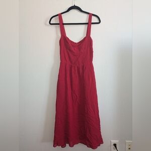 Reformation Sweetheart Elegant Red Sleeveless Dress Size 4